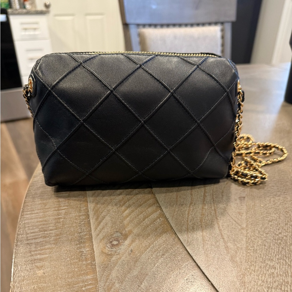 Authentic Tory Burch Black Fleming Soft Crossbody Bag